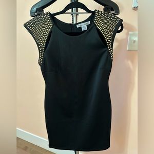Armor Inspired Shoulder Padded party dress